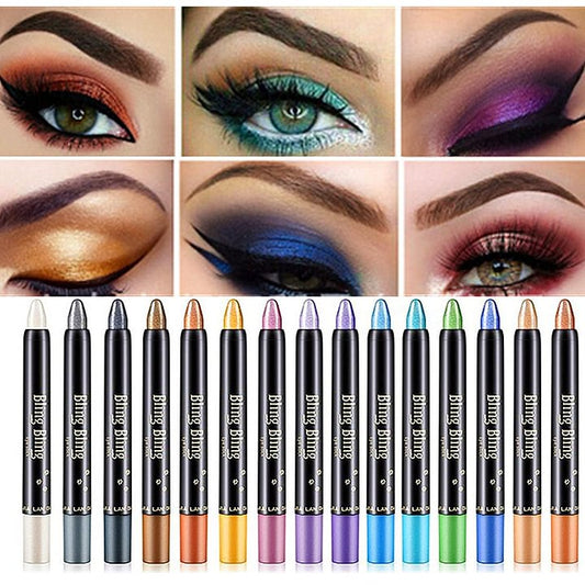 15 Colour Highlighting Waterproof Glitter Eyeshadow Pencil