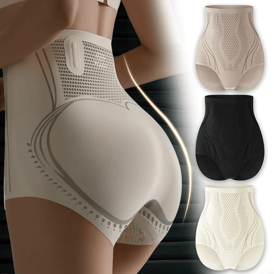 🏆 Promotion 60%🎁 Buy 1 Get 2 Free!-Ice Silk Breathable Tummy And Hip Shaping Shorts