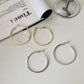 🔥BUY ONE GET ONE FREE🔥Trendy Super Large Circle Silver Earrings🔥