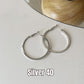 🔥BUY ONE GET ONE FREE🔥Trendy Super Large Circle Silver Earrings🔥