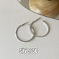 🔥BUY ONE GET ONE FREE🔥Trendy Super Large Circle Silver Earrings🔥