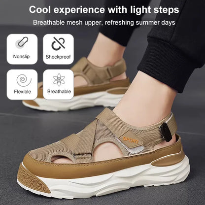 🔥FREE SHIIPING🔥Fashionable Comfortable High Platform Men's Mesh Sandals