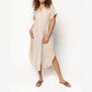 💥Free shipping💥Women's Casual Loose Rolled Up Sleeve Button Down Shirt Dress