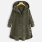 🌷Hot Sale 50% OFF🌷Casual Solid Color Thickened Hooded Button Coat