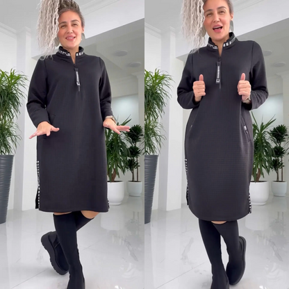 Women's Casual Loose Oversized Midi-Length Dress