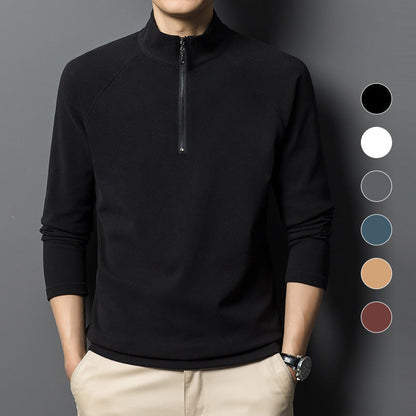 Men's Warm Long Sleeve Quarter Zip Sweatshirt