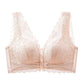 Lace Open Button Closure Anti-Sagging Breathable Bra